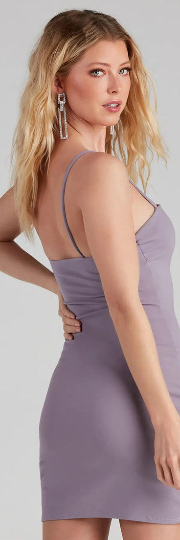 Wrapped In Stylish Crepe Mini Dress