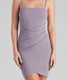 Wrapped In Stylish Crepe Mini Dress