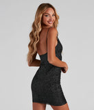 Glitz And Glimmer Ruched Mini Dress
