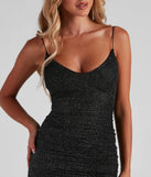 Glitz And Glimmer Ruched Mini Dress