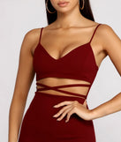 Go All Out Waist Cut Out Crepe Mini Dress