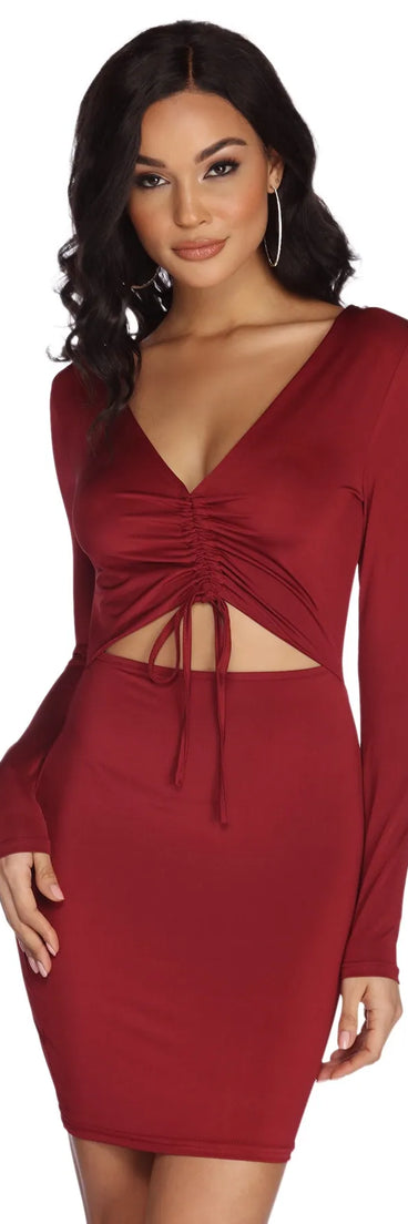 Ruched With Style Mini Dress