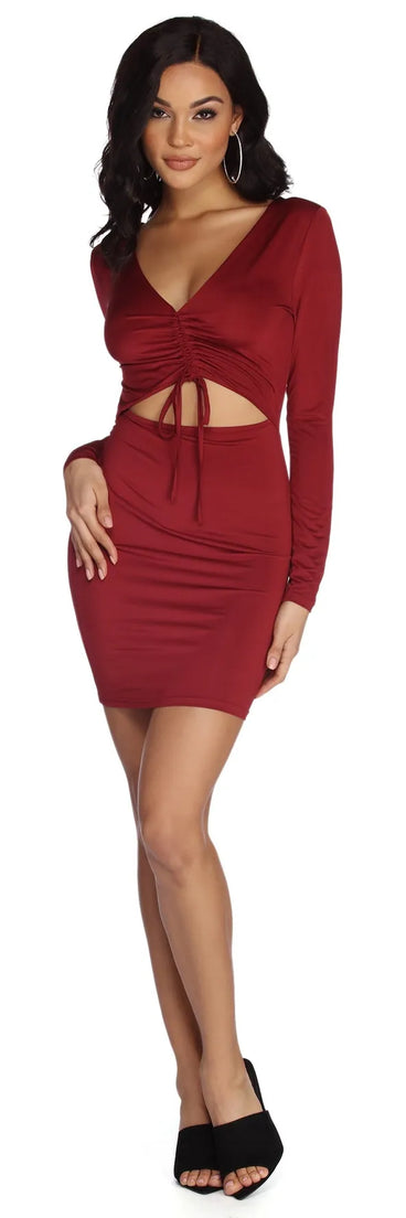Ruched With Style Mini Dress