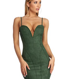 Fab In Faux Suede Mini Dress