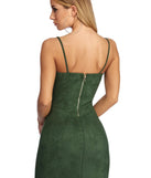 Fab In Faux Suede Mini Dress