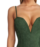 Fab In Faux Suede Mini Dress