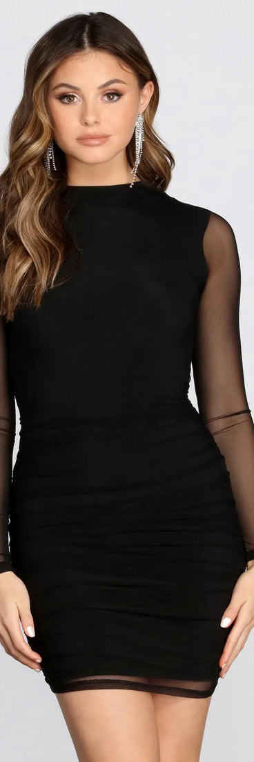 Best Dressed In Mesh Mini Dress