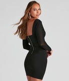 Sheer Bet Mesh Paneled Dress