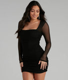 Mesmerize In Mesh Ruched Mini Dress