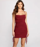 Simply Stunning Ruched Mini Dress