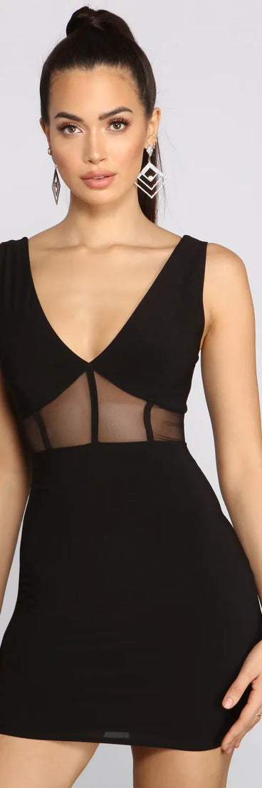 Night To Remember Mesh Mini Dress