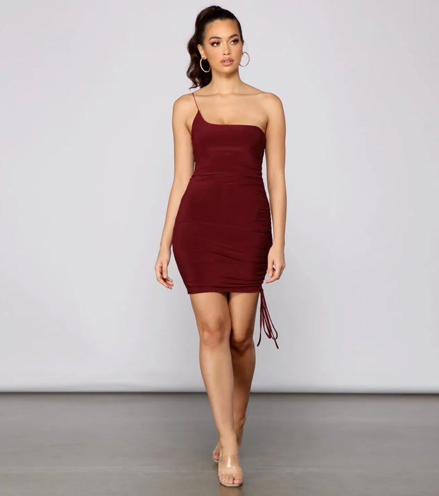 Heart Of Glam Ruched Knit Mini Dress | Windsor