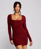 Keeping Knit Sultry Long Sleeve Mini Dress