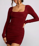 Keeping Knit Sultry Long Sleeve Mini Dress