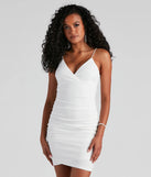 Timeless Classic Asymmetrical Crepe Mini Dress