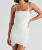 Wrapped In Stylish Crepe Mini Dress