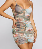 Sweet Angel Ruched Mini Dress