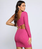 The A-List One Shoulder Glitter Dress