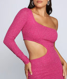 The A-List One Shoulder Glitter Dress