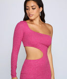 The A-List One Shoulder Glitter Dress