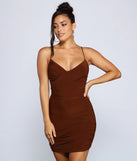 Simple And Chic Ruched Mini Dress