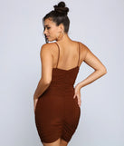 Simple And Chic Ruched Mini Dress