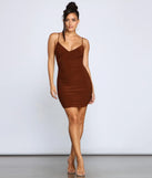 Simple And Chic Ruched Mini Dress