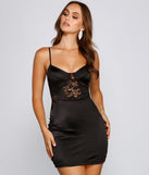 Night Diva Satin Lace Bodycon Dress