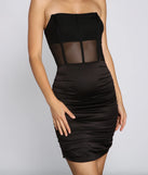 Girl On The Town Satin Mini Dress