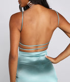 Dreamy In Satin Ruched Mini Dress
