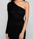 Majorly Chic One-Shoulder Mini Dress