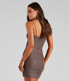 Glitzy Vibes Glitter Mesh Mini Dress