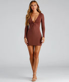 With A Twist Long Sleeve Mini Dress