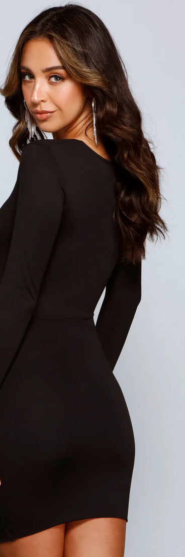 All That Lace Up Mini Dress