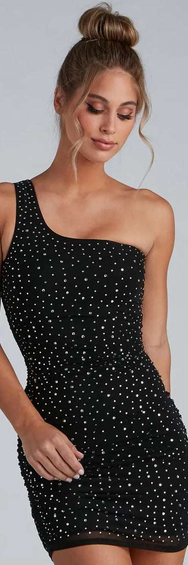 Sparkle And Rhine Mesh Mini Dress