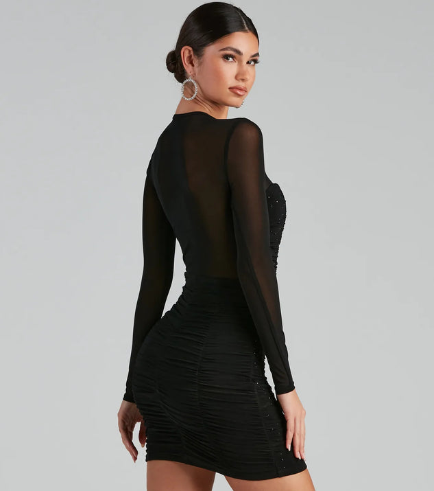 Moment To Sparkle Mesh Mini Dress | Windsor