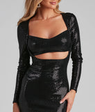 Disco Ball Cutie Sequin Cutout Mini Dress