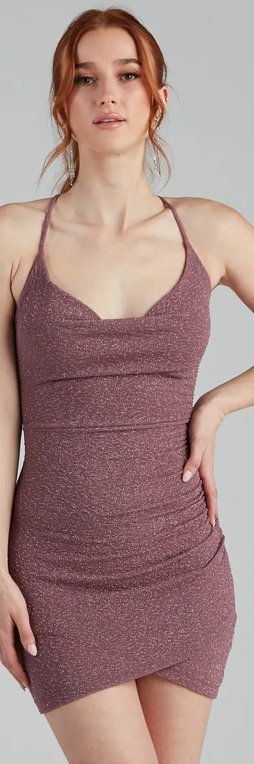 Ready For My Closeup Glitter Mini Dress