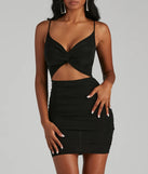 Ruched And Ready Cutout Mini Dress
