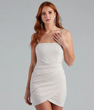 Flirty Flair Crepe Faux Wrap Dress