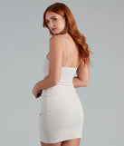 Flirty Flair Crepe Faux Wrap Dress