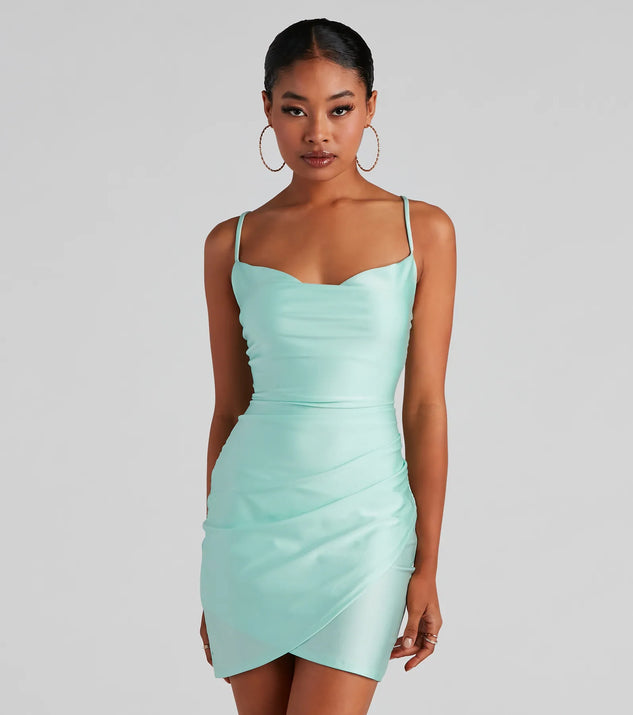 all the right moves cowl neck mini dress All The Right Moves Cowl Neck Mini Dress