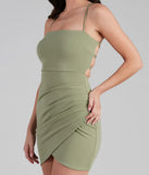 See You Again Crepe Wrap Mini Dress