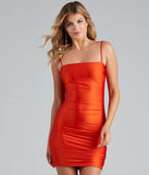 Ruched Hour Satin Bodycon Dress