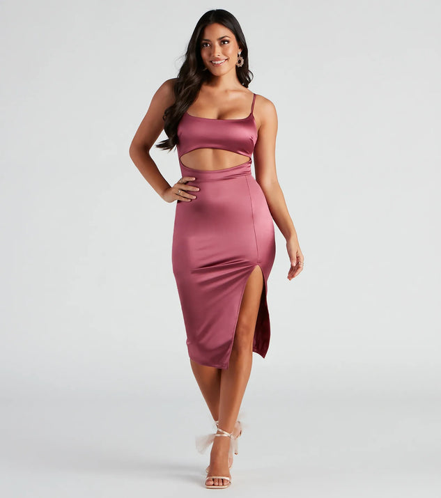 Own every entrance in the All Eyes On You Satin Midi Dress, a mauve party dress perfect for milestone birthdays and grad parties, or dancing through weekend nights and unforgettable bachelorette celebrations.