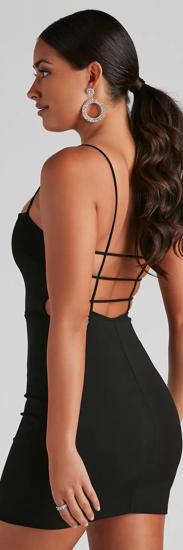 Made My Mark Crepe Mini Dress