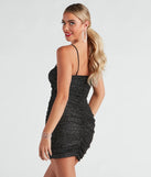 After Glow Glitter Mesh Mini Dress