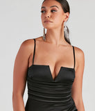 Hey Gorgeous Satin Wrap Mini Dress