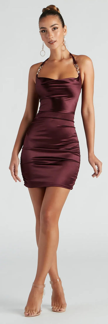 On The Move Satin Mini Dress