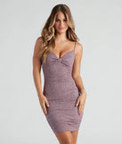 Put A Bow On It Glitter Mini Dress